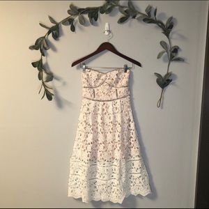 Pinnacle of Prestige Ivory Midi Dress LAST CALL